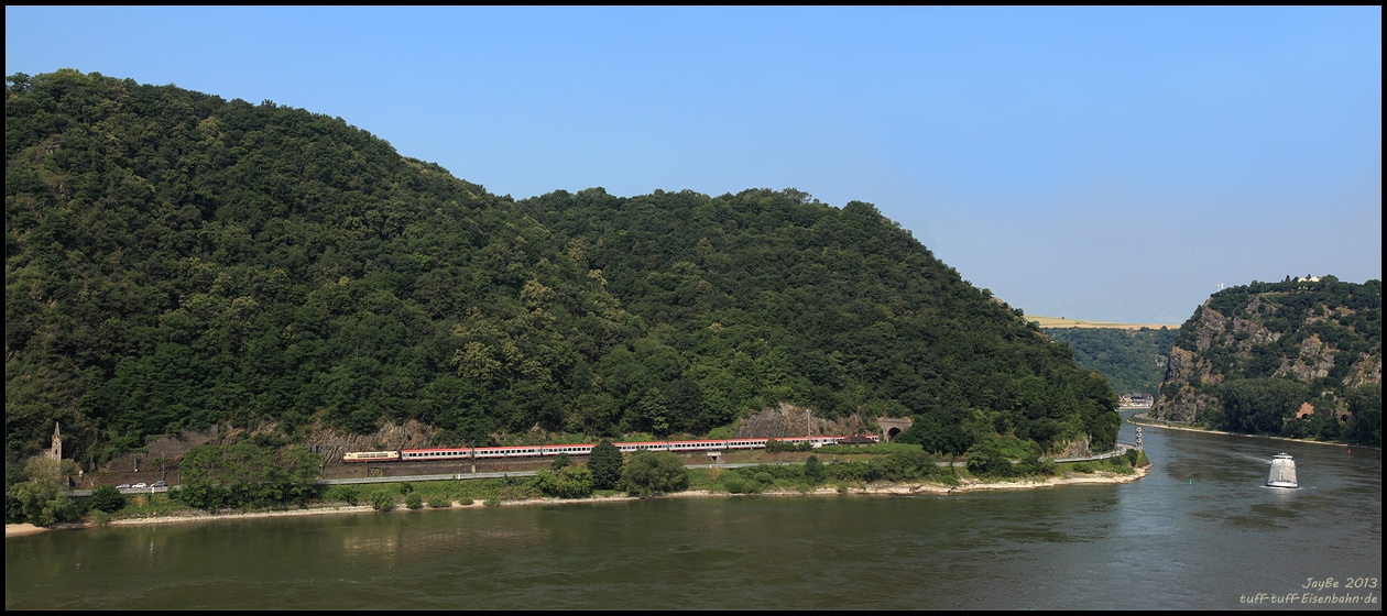 Am Samstagmorgen gabs das Loreleypanorama (2 in1 Bild)